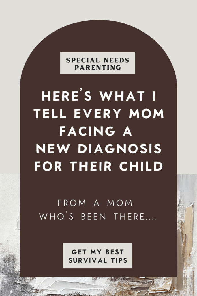 Brown arch with text about special needs parenting advice: